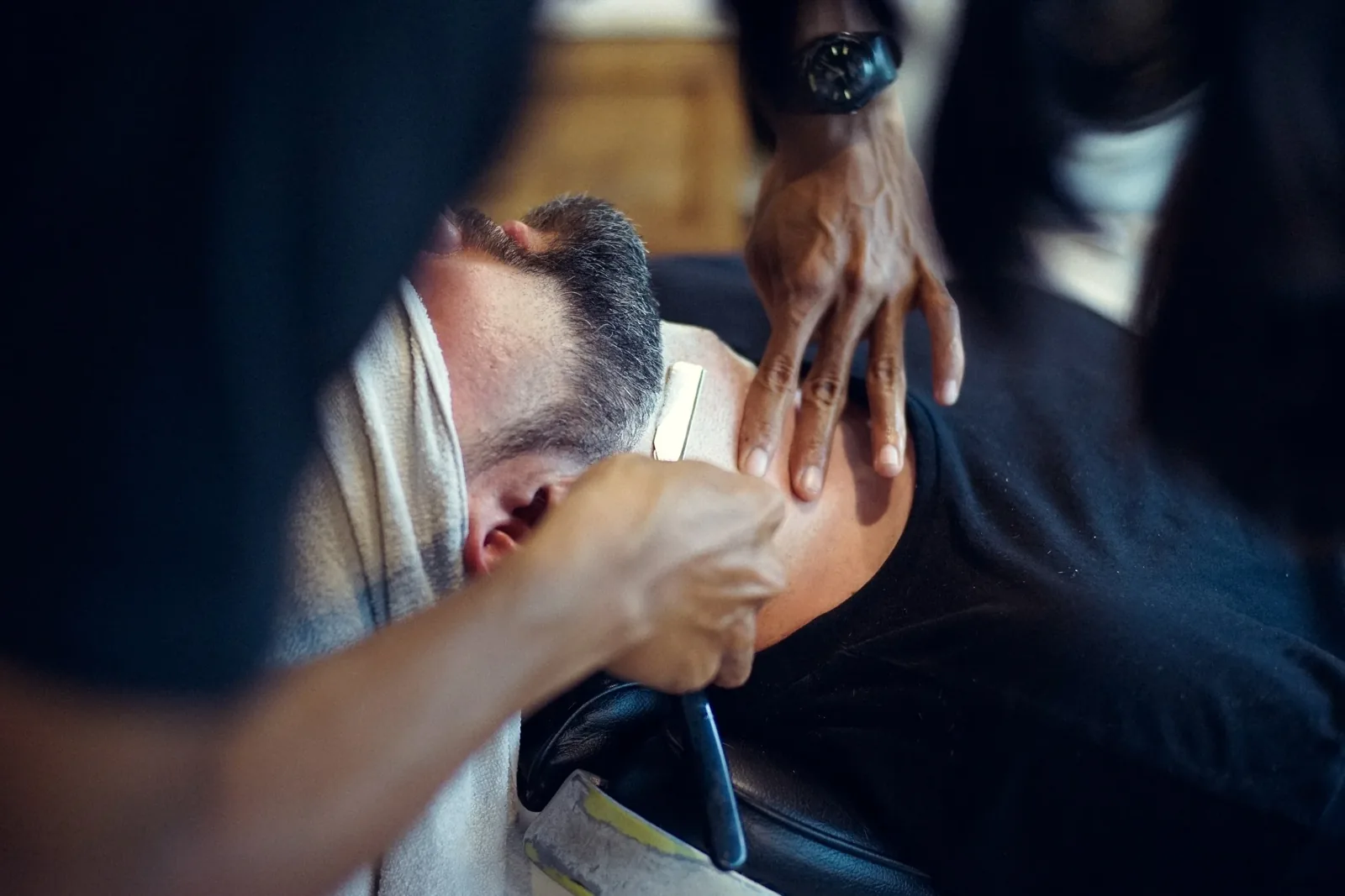 Hot towel shave at Joseph’s Barbershop